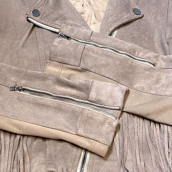 Fate Jackets & Coats Fate Faux Vegan Brushed Stretch Suede Leather